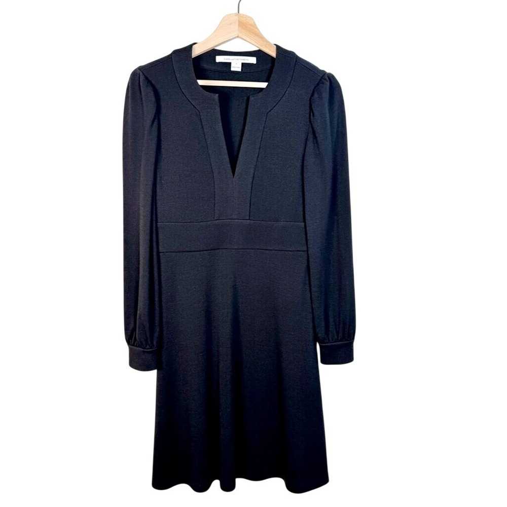 DVF Diane Von Furstenberg Women's Leyah 100% Wool V-Neck Sweater Dress Size 4